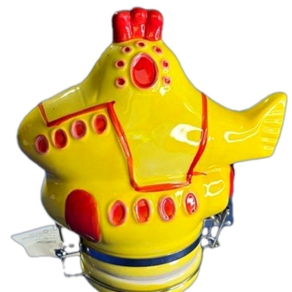 Contained Art Yellow Submarine Ceramic Jar